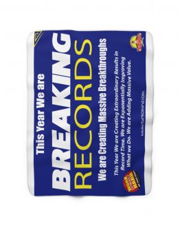 BREAKING RECORDS-BLUE Sherpa Fleece Blanket
