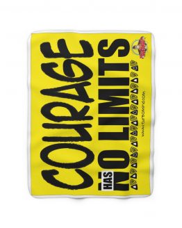 COURAGE HAS NO LIMITS- YELLOW Sherpa Fleece Blanket