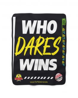 WHO DARES WINS-BLACK FRONT Sherpa Fleece Blanket