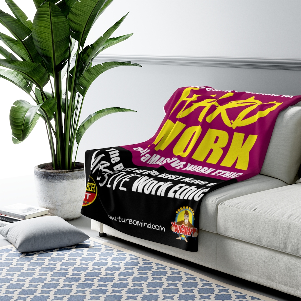 NO SUBSTITUDE FOR HARD WORK-2 Sherpa Fleece Blanket - Image 3