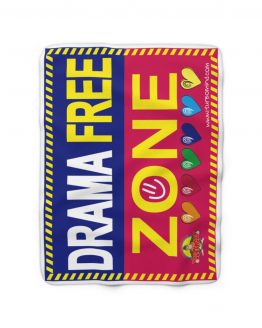 DRAMA FREE ZONE-SIDE Sherpa Fleece Blanket