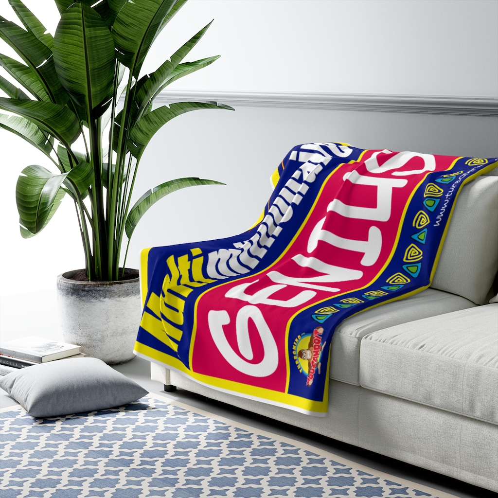 MULTIMILLIONAIRE GENIUS-BLUE Sherpa Fleece Blanket - Image 3