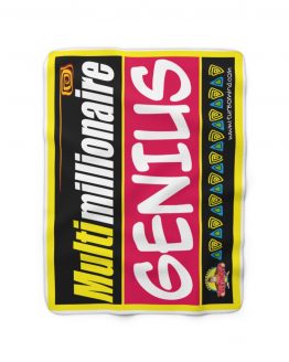 MULTIMILLIONAIRE GENIUS-BLACK Sherpa Fleece Blanket