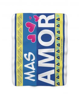 MAS AMOR-BLUE Sherpa Fleece Blanket