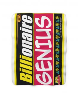 BILLIONAIRE GENIUS-BLACK Sherpa Fleece Blanket
