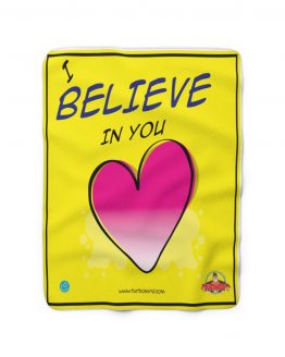 I BELIEVE IN YOU-YELLOW Sherpa Fleece Blanket