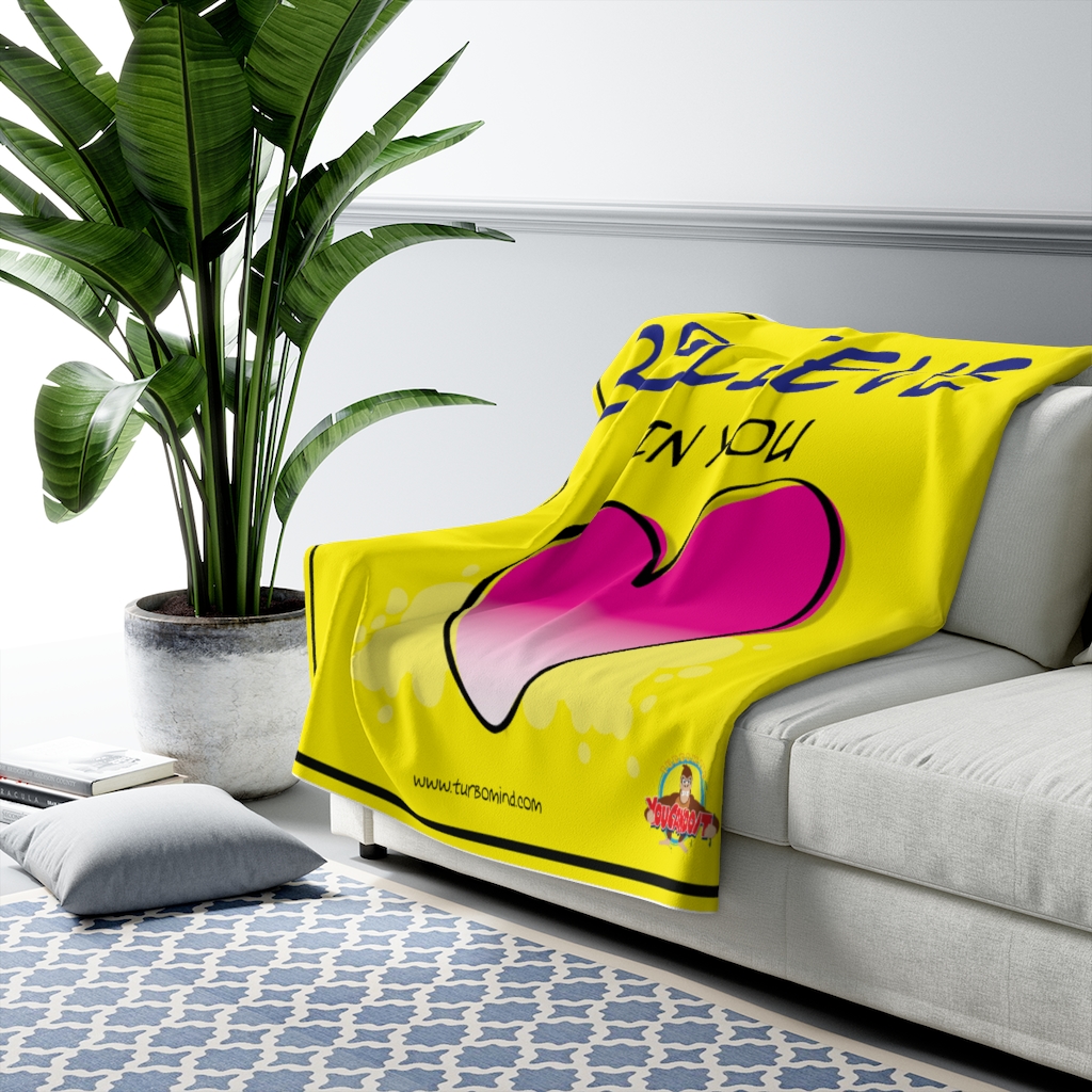 I BELIEVE IN YOU-YELLOW Sherpa Fleece Blanket - Image 3