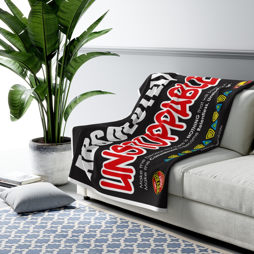 ABSOLUTELY UNSTOPPABLE-Sherpa Fleece Blanket - Image 3