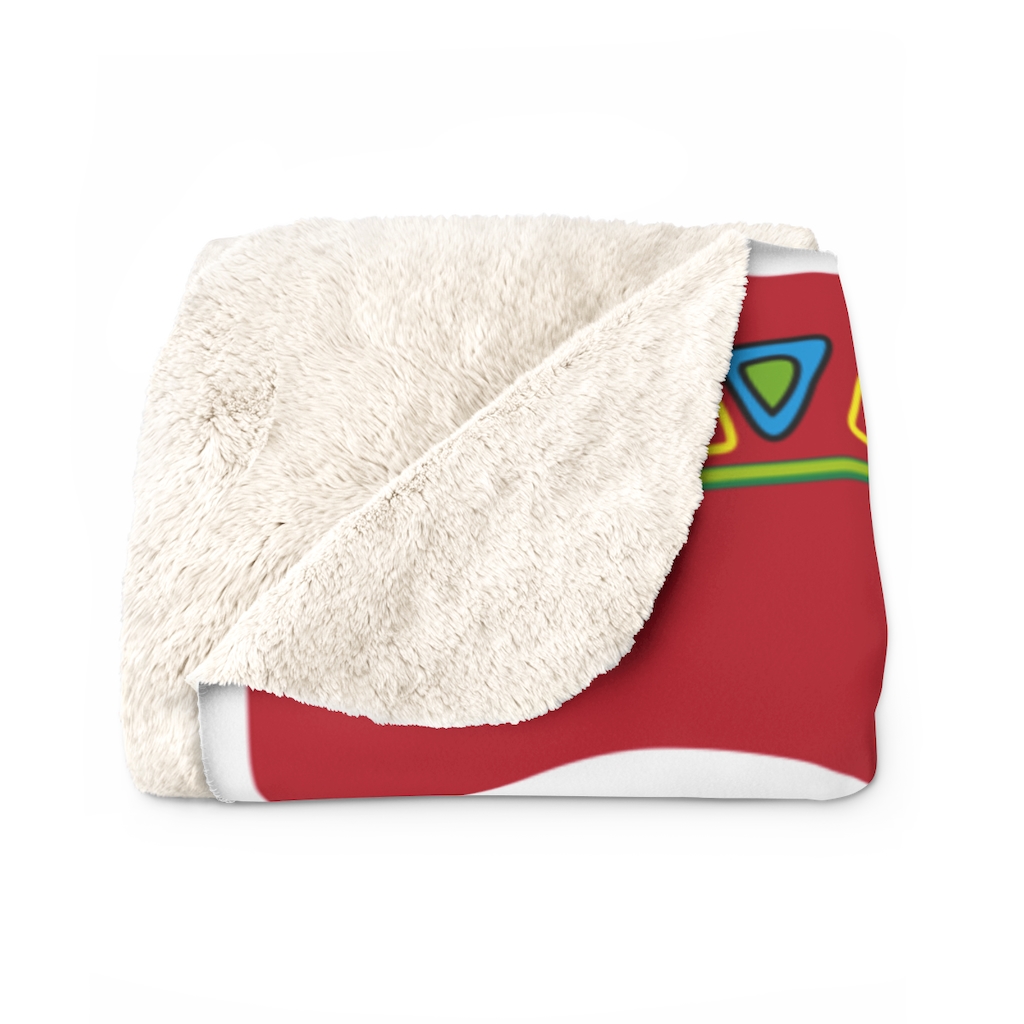 WHO DARES WINS-RED Sherpa Fleece Blanket - Image 2