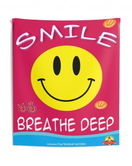 SMILE BREATHE DEEP- Indoor Wall Tapestries