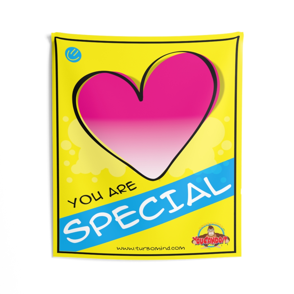 YOU ARE SPECIAL- YELLOW Indoor Wall Tapestries