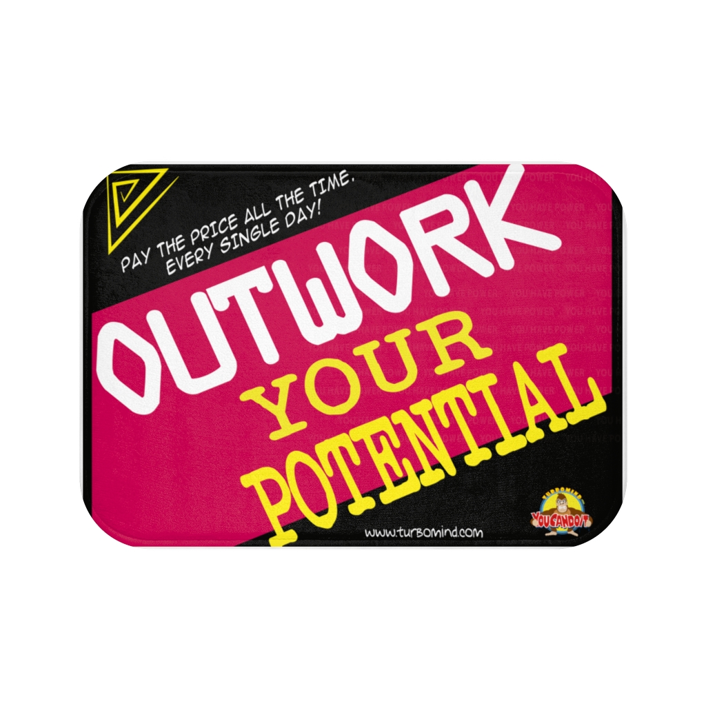 OUTWORK YOUR POTENTIAL Bath Mat - Image 2