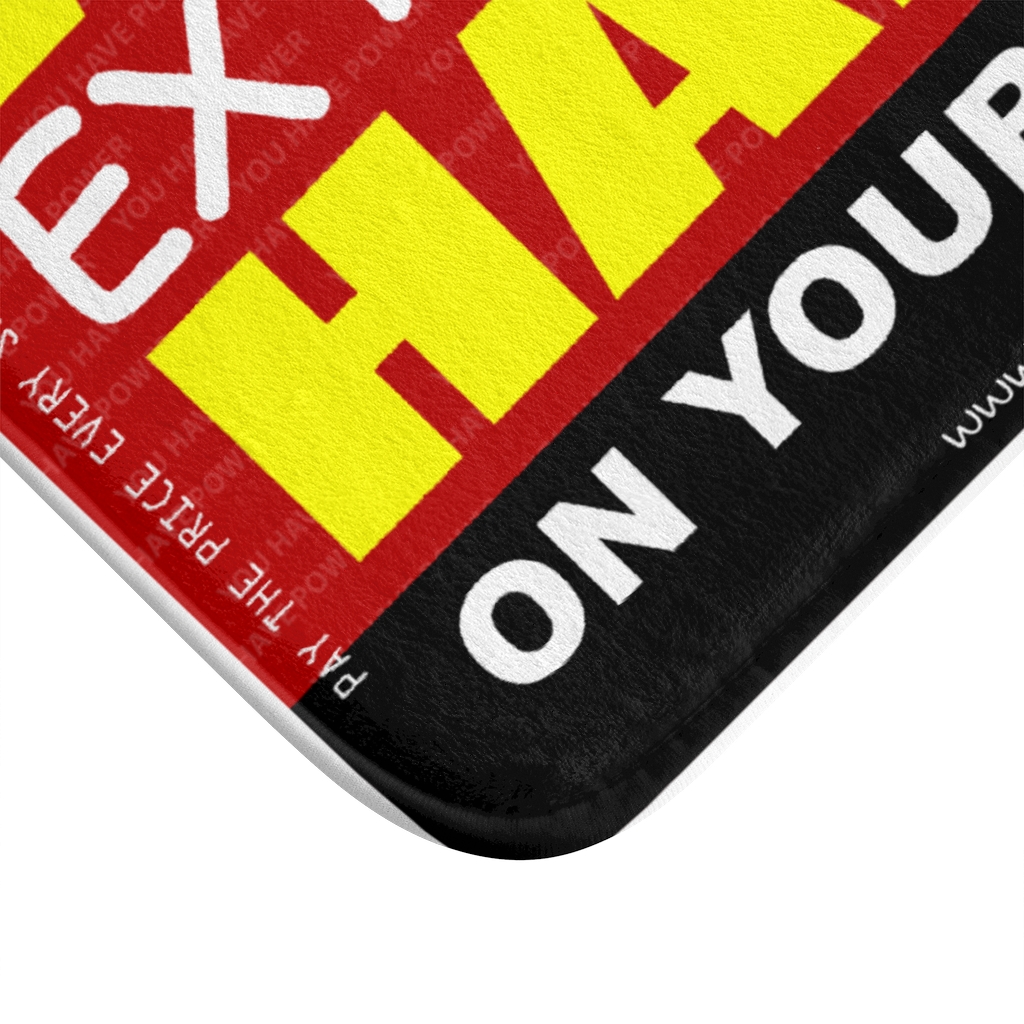 WORK MASSIVELY HARD Bath Mat - Image 3