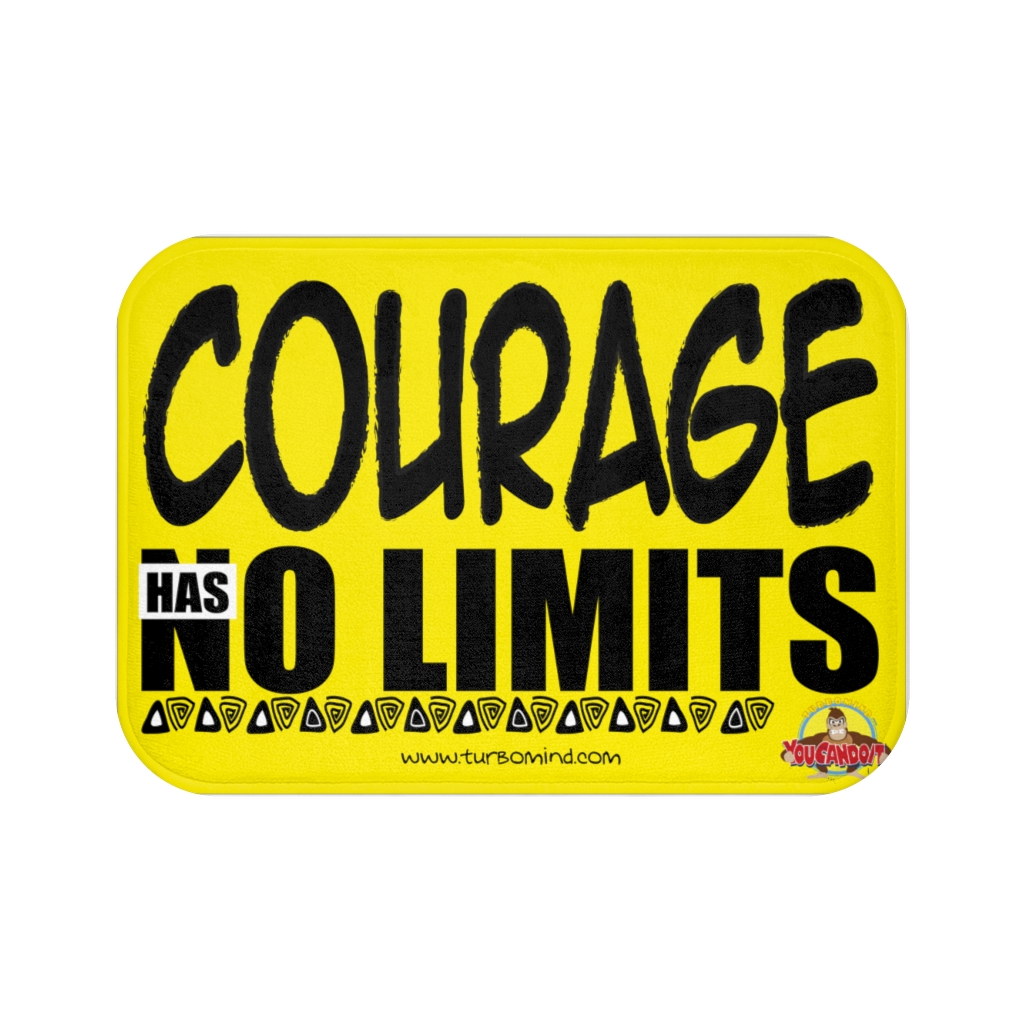 COURAGE HAS NO LIMITS-YELLOW Bath Mat - Image 2