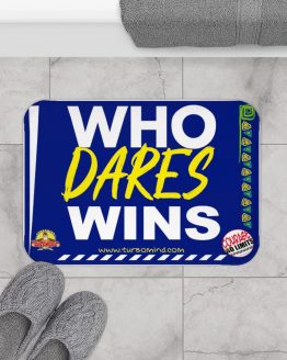 WHO DARES WINS-BLUE Bath Mat