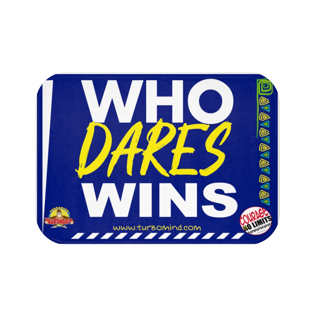 WHO DARES WINS-BLUE Bath Mat - Image 2