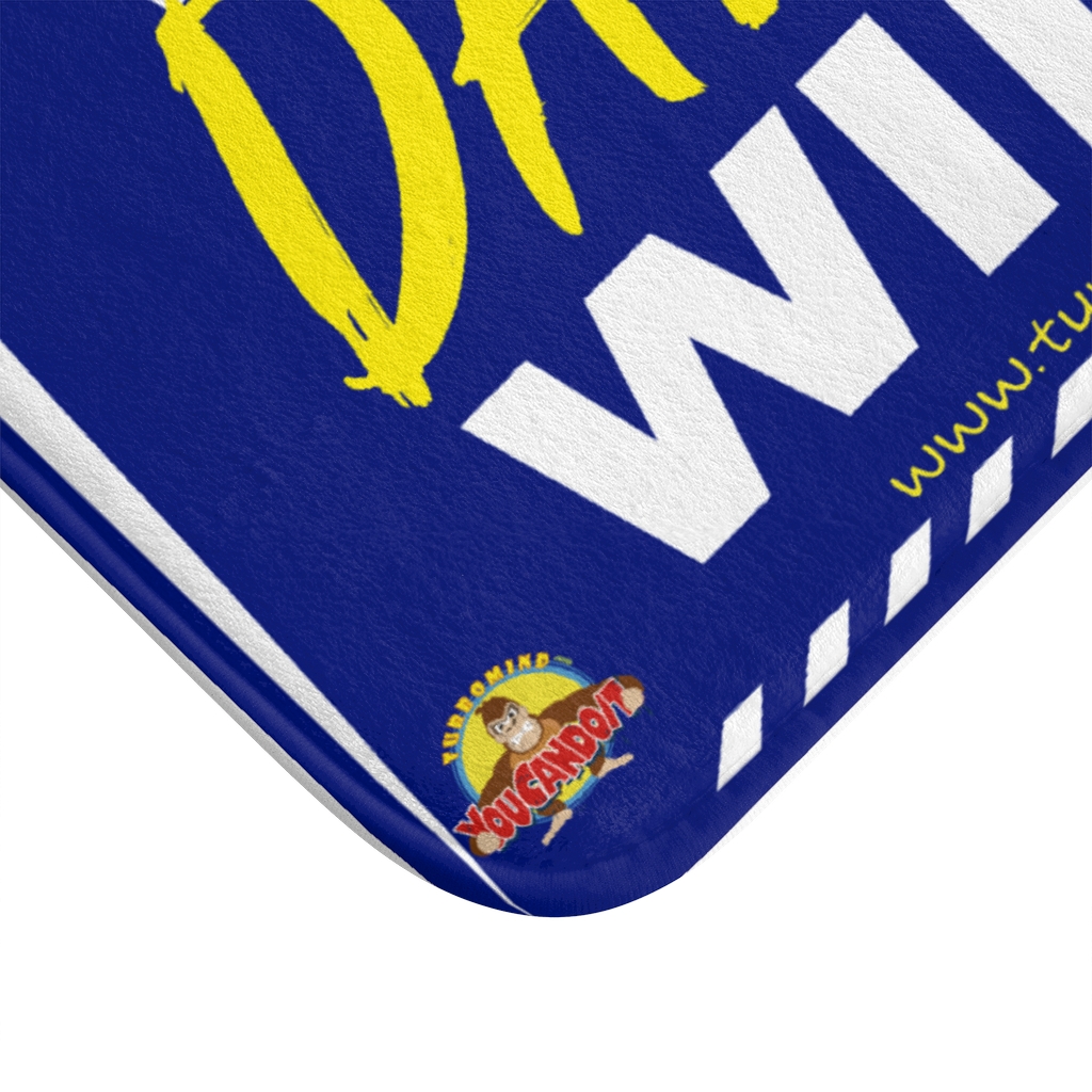 WHO DARES WINS-BLUE Bath Mat - Image 3