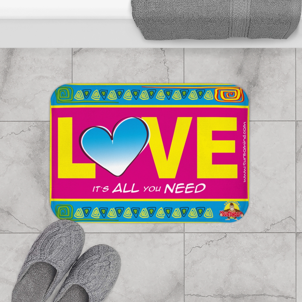 LOVE IS ALL YOU NEED-3 Bath Mat
