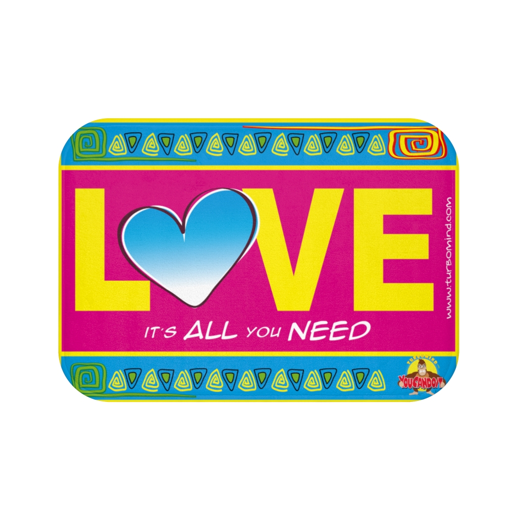 LOVE IS ALL YOU NEED-3 Bath Mat - Image 2