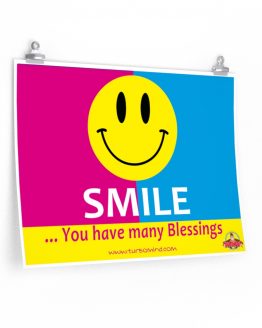 "SMILE, YOU HAVE MANY BLESSINGS"-Horizontal TurboMind Poster