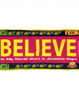BELIEVE. IN MY WORLD THERE IS ALWAYS HOPE-FUCHSIA 2 Beach Towel