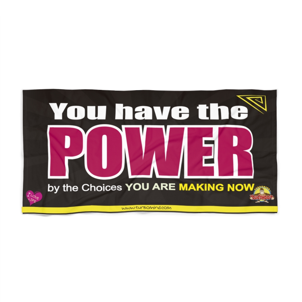 YOU HAVE THE POWER-FUCHSIA Beach Towel