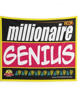 MILLIONAIRE GENIUS-BLACK Indoor Wall Tapestries