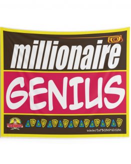 MILLIONAIRE GENIUS-BROWN Indoor Wall Tapestries
