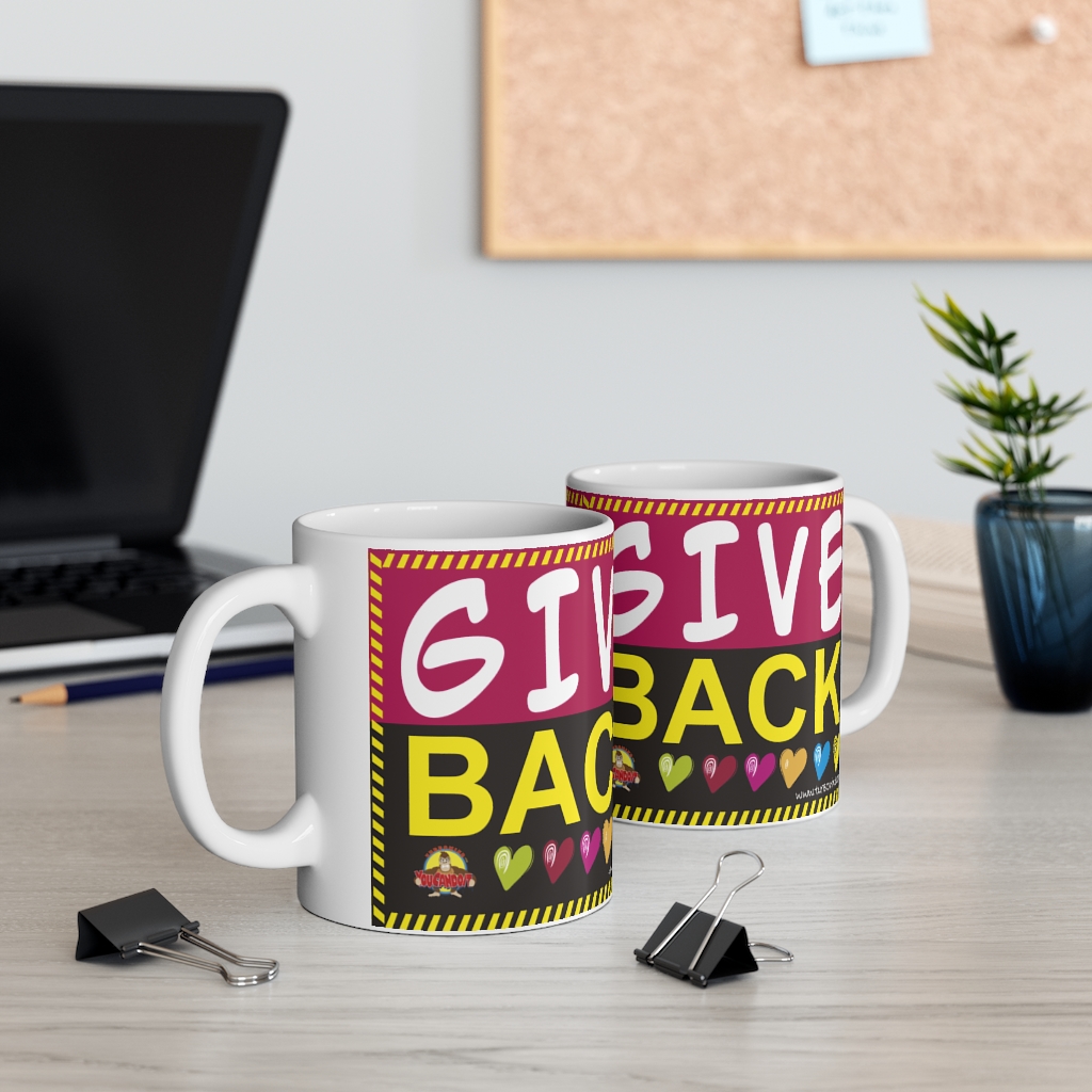 "Give Back" Black and Red Mug - Image 5