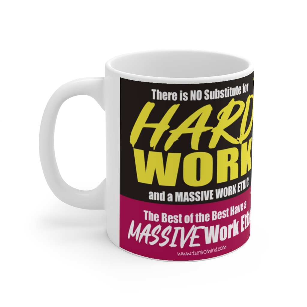 THERE IS NO SUBSTITUTE FOR HARD WORK/ COURAGE HAS NO LIMITS- MUG - Image 3